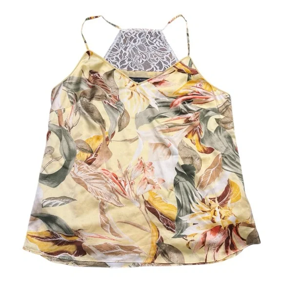 White House Black Market Floral Pajama Set - Yellow and Green - Picture 2 of 9